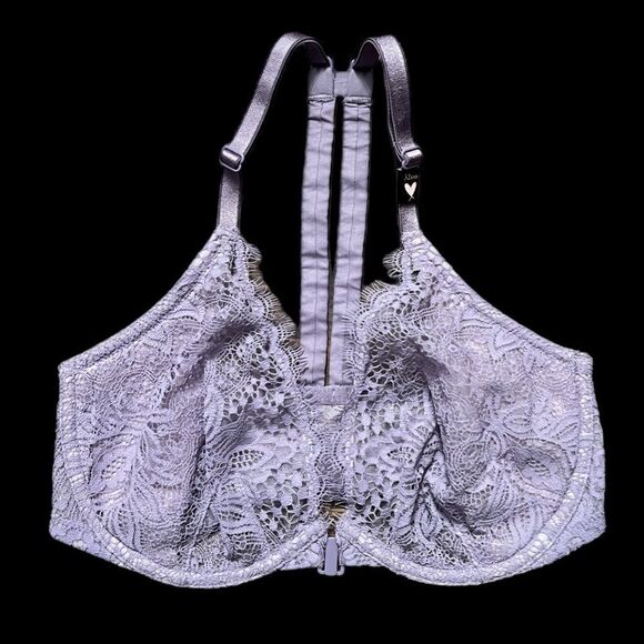 Victoria’s Secret very sexy unlined plunge Racerback bra lavender 32DD - Picture 1 of 4